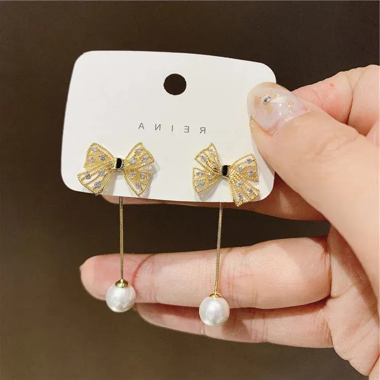 2023 New Fashion Trend Unique Design Elegant Delicate Light Luxury Zircon Green Opal Earrings Women Jewelry Party Premium Gift