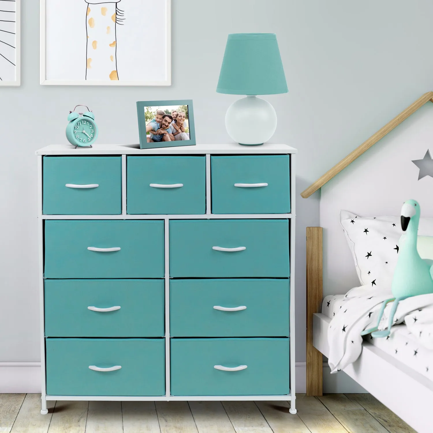 9 Drawer Wide Dresser