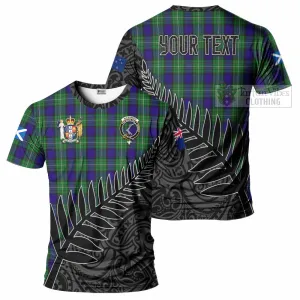 Alexander Crest Tartan T-Shirt with New Zealand Silver Fern Half Style