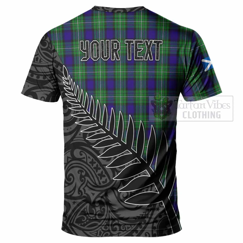 Alexander Crest Tartan T-Shirt with New Zealand Silver Fern Half Style