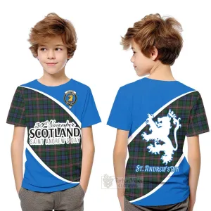 Allison Family Crest Tartan Kid T-Shirt Celebrate Saint Andrew's Day in Style