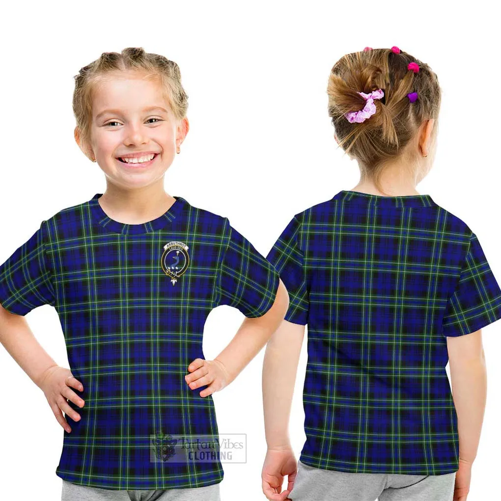 Arbuthnot Modern Tartan Kid T-Shirt with Family Crest