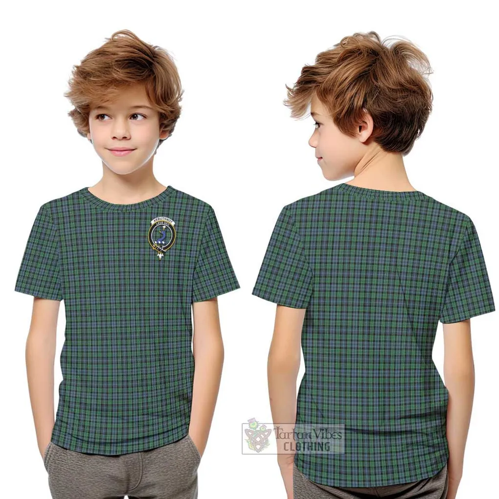 Arbuthnot Tartan Kid T-Shirt with Family Crest