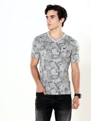 Ashen Bloom Grey Light Weight T-shirt