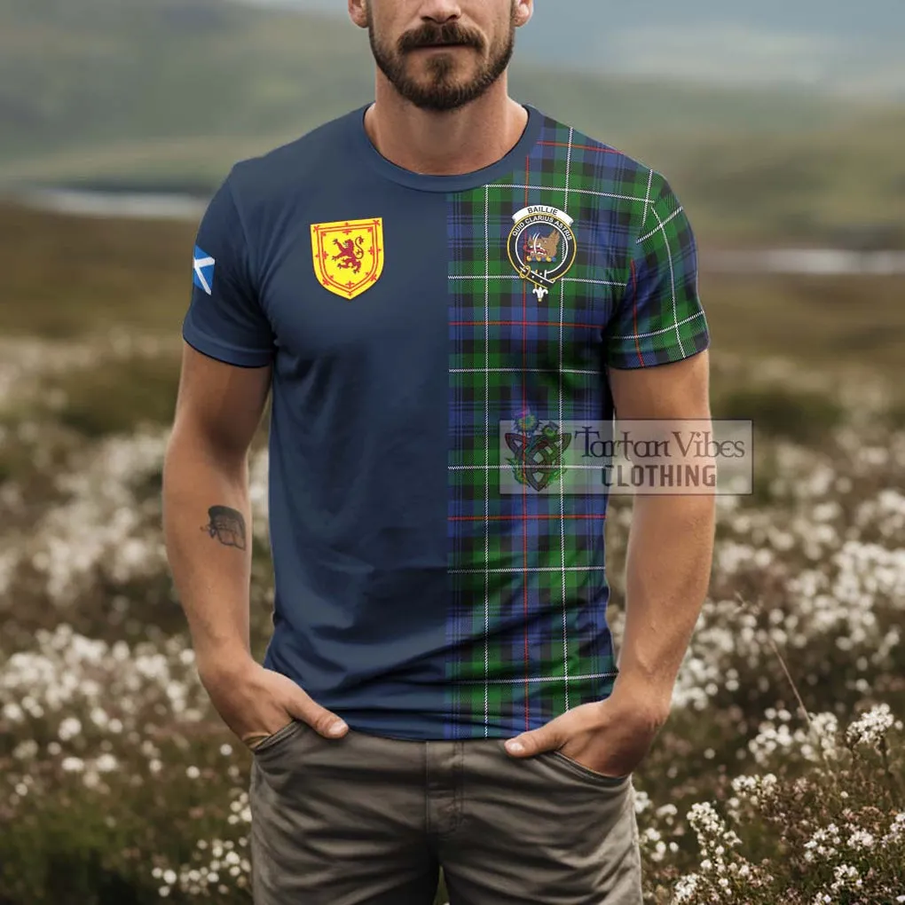 Baillie Tartan T-Shirt Alba with Scottish Lion Royal Arm Half Style