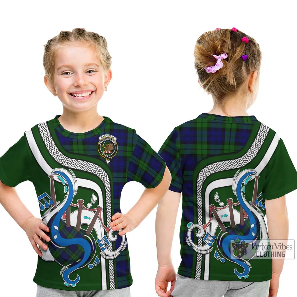 Bannatyne Tartan Kid T-Shirt with Epic Bagpipe Style