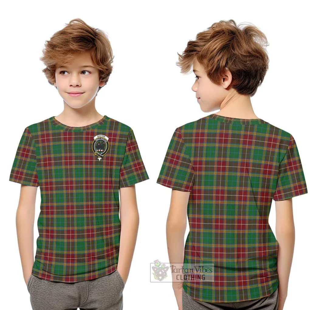 Baxter Tartan Kid T-Shirt with Family Crest