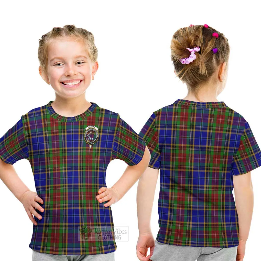 Beattie Tartan Kid T-Shirt with Family Crest