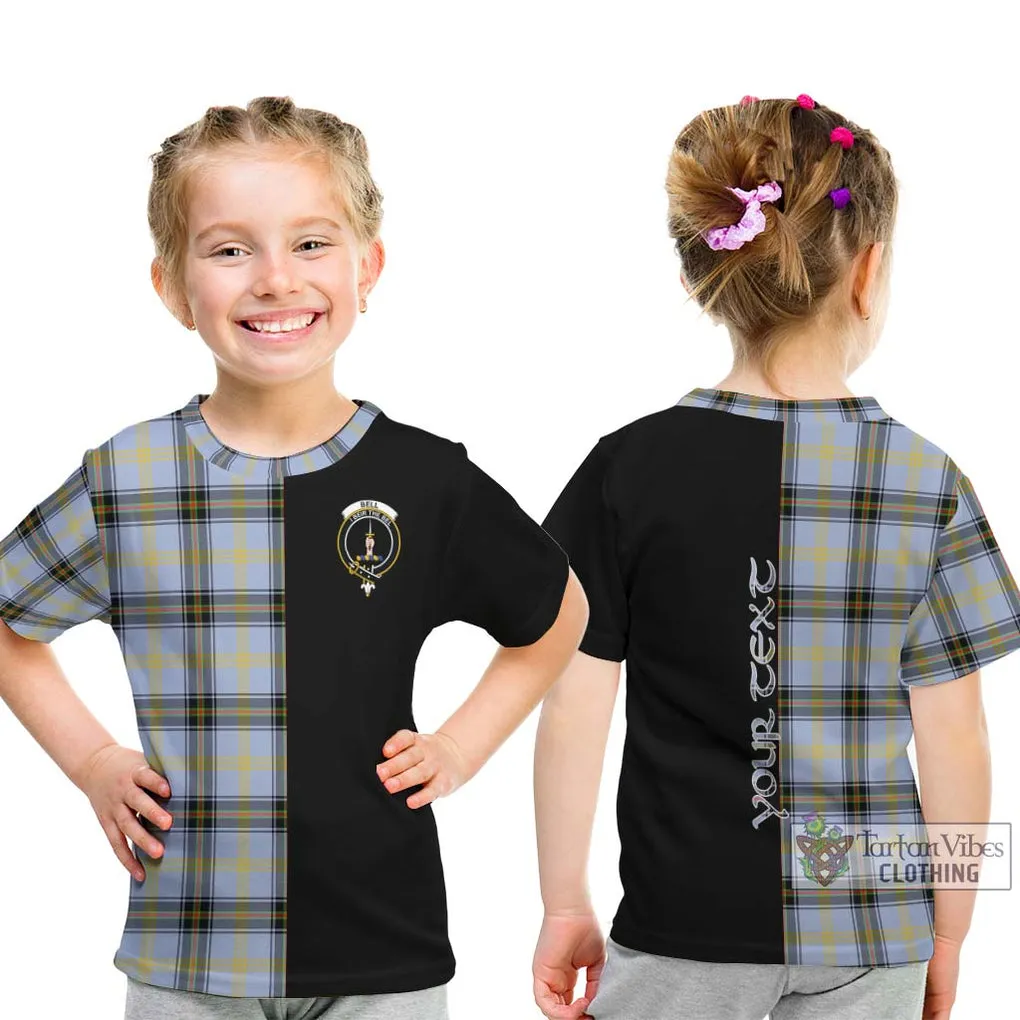 Bell of the Borders Tartan Kid T-Shirt with Family Crest and Half Of Me Style