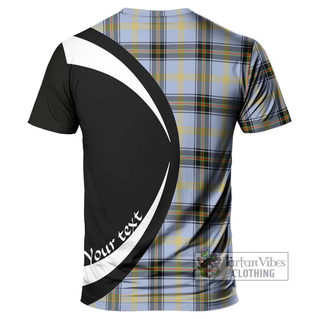 Bell Tartan T-Shirt with Family Crest Circle Style