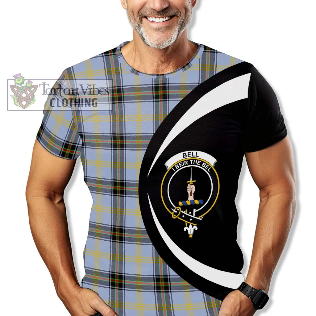 Bell Tartan T-Shirt with Family Crest Circle Style