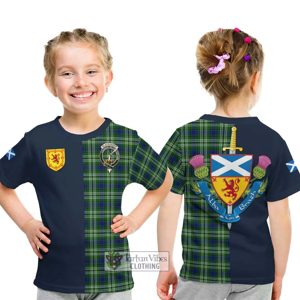 Blackadder Tartan Kid T-Shirt Alba with Scottish Lion Royal Arm Half Style