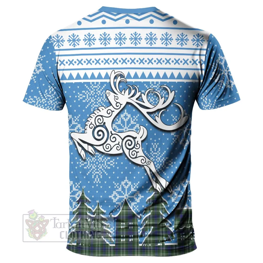 Blyth Clan Christmas T-Shirt Celtic Reindeer Style