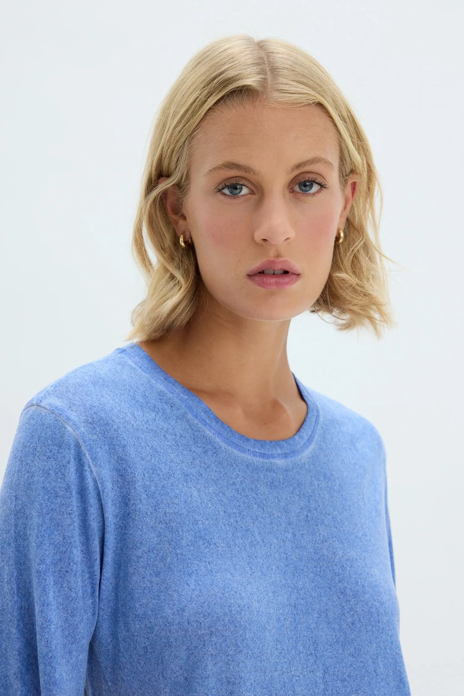 Boxy Tee in Dusty Blue