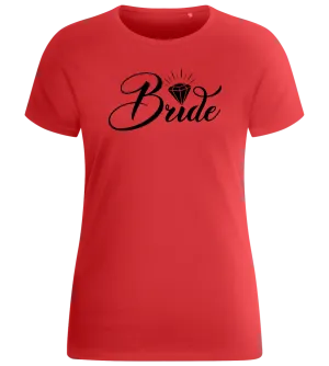 Bride with Diamond Design - Basic women's fitted t-shirt