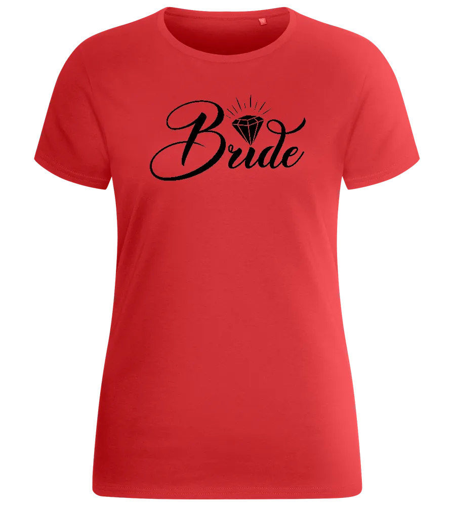 Bride with Diamond Design - Basic women's fitted t-shirt