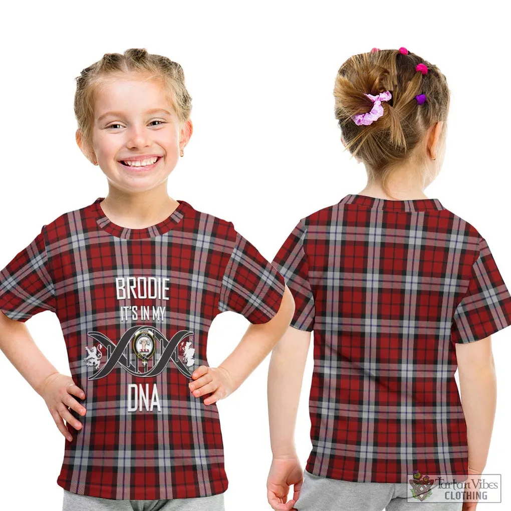 Brodie Dress Tartan Kid T-Shirt with Family Crest DNA In Me Style