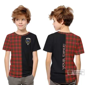 Bruce Tartan Kid T-Shirt with Family Crest and Half Of Me Style