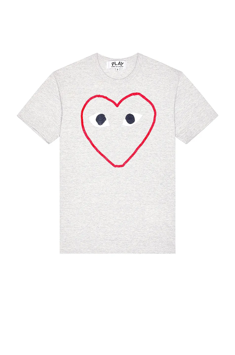 Comme des Garçons Heart Logo T-shirt, gray