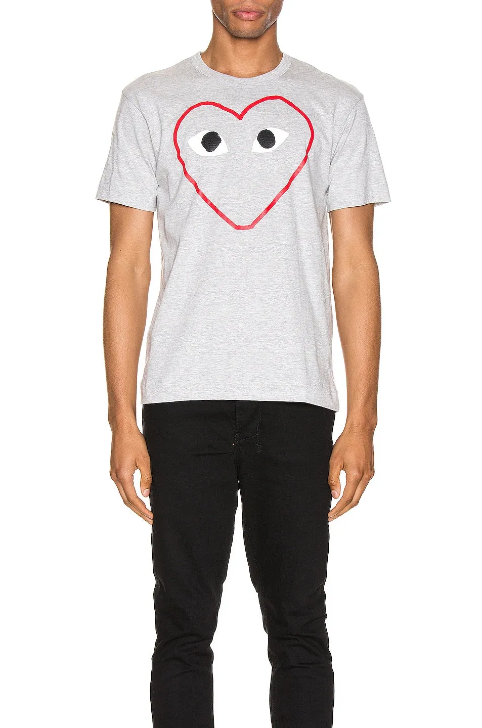 Comme des Garçons Heart Logo T-shirt, gray