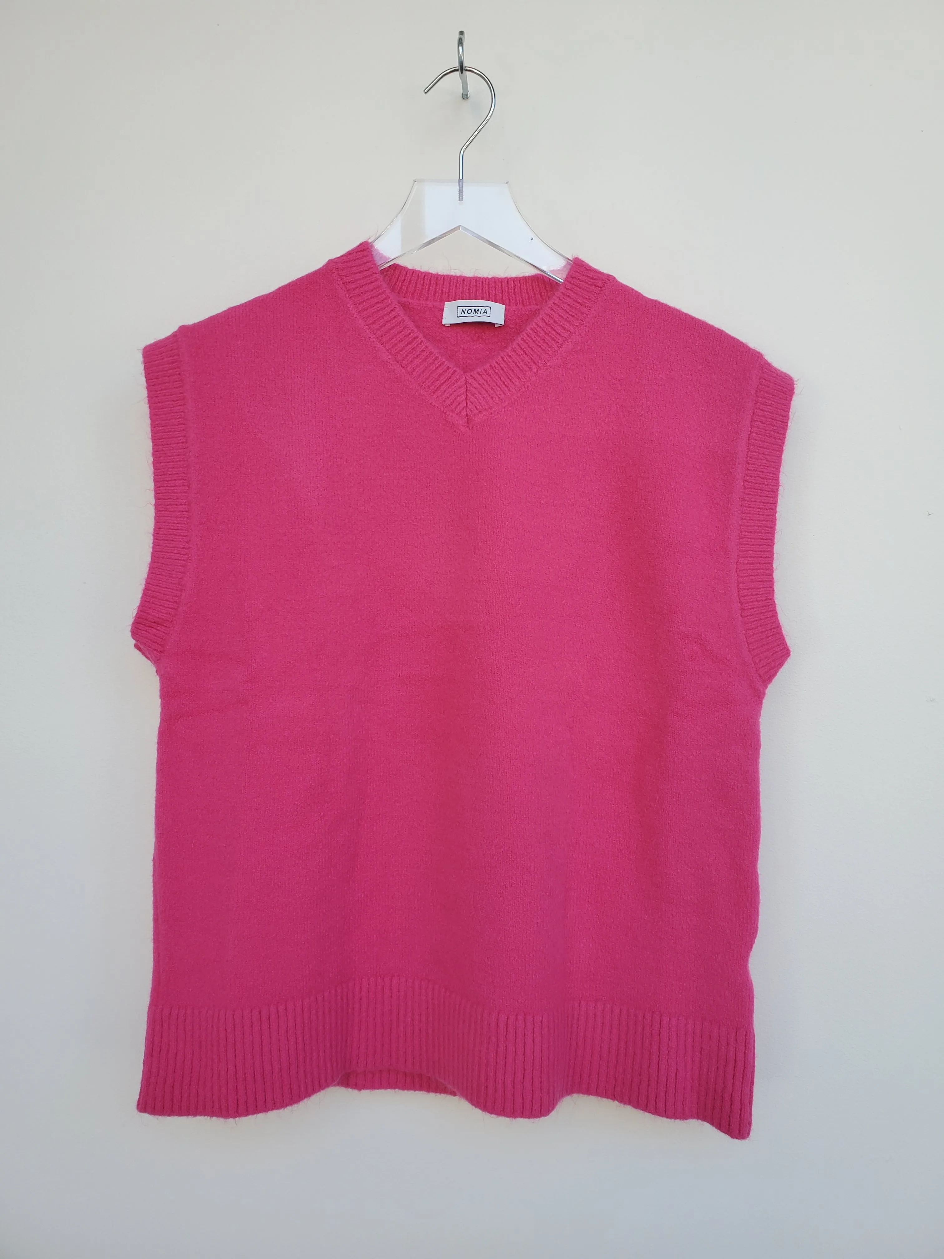 Cropped V Neck Sweater Vest