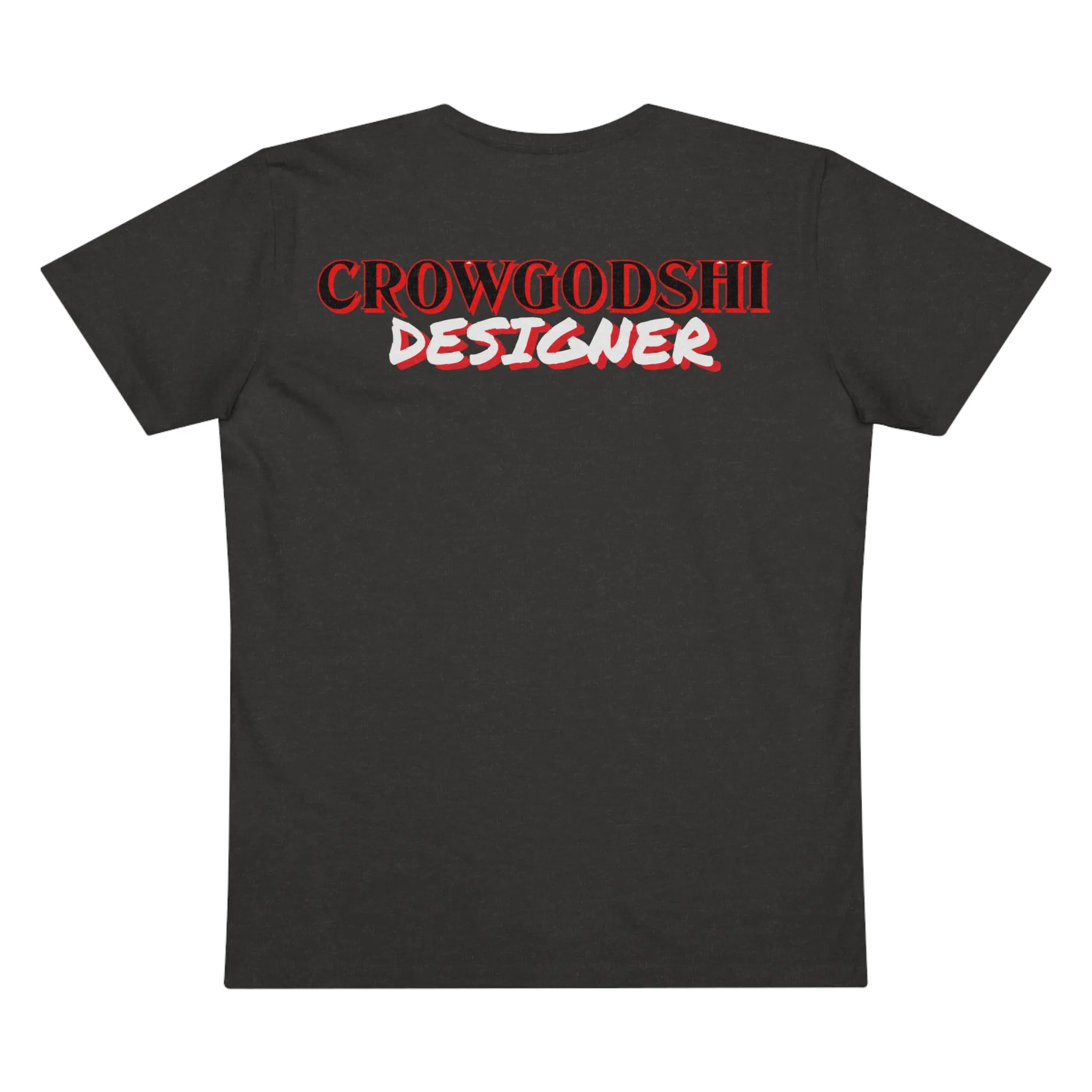 Crowgodshi Designer First Generation Men’s Presenter V-neck, RED LOGO