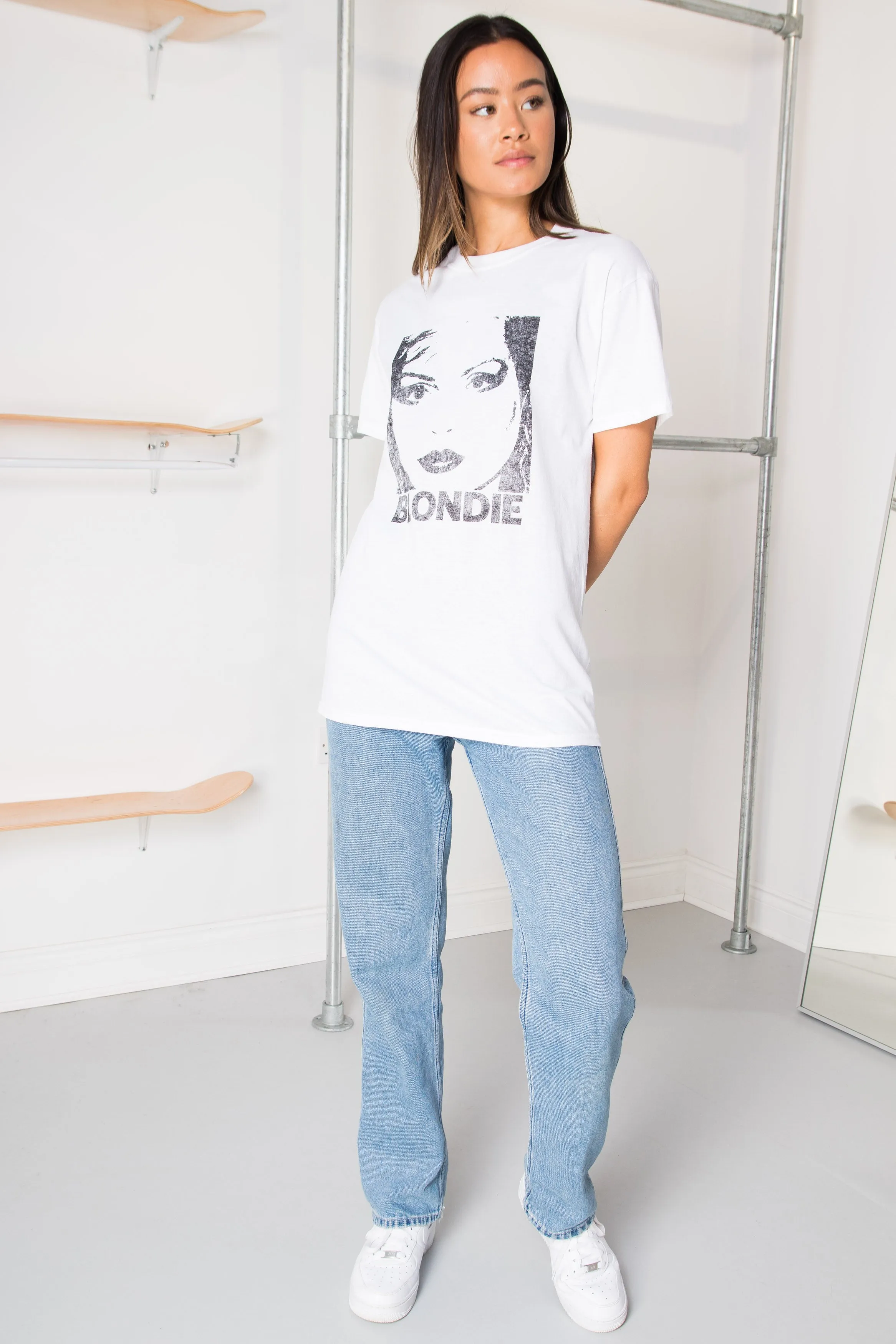 Daisy Street Relaxed T-Shirt with Blondie B&W Print