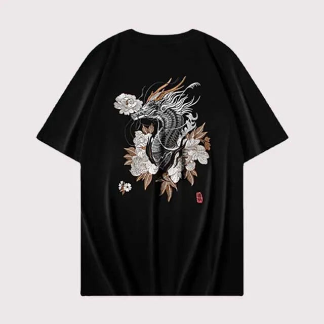 Embroidery Japanese T-Shirt