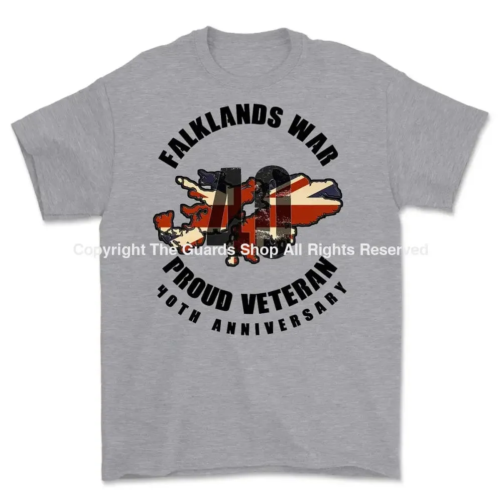 FALKLANDS 40 Full Frontal Printed T-Shirt