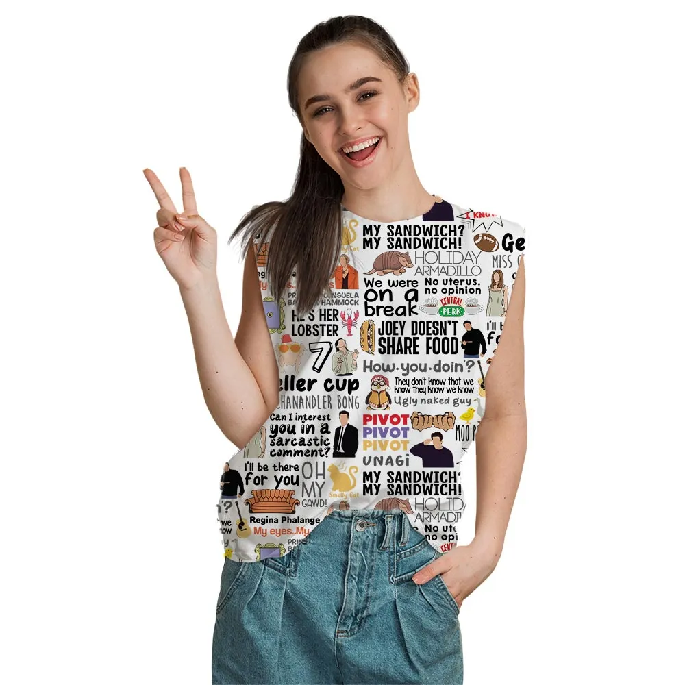 Friends AOP Sleeveless T shirt