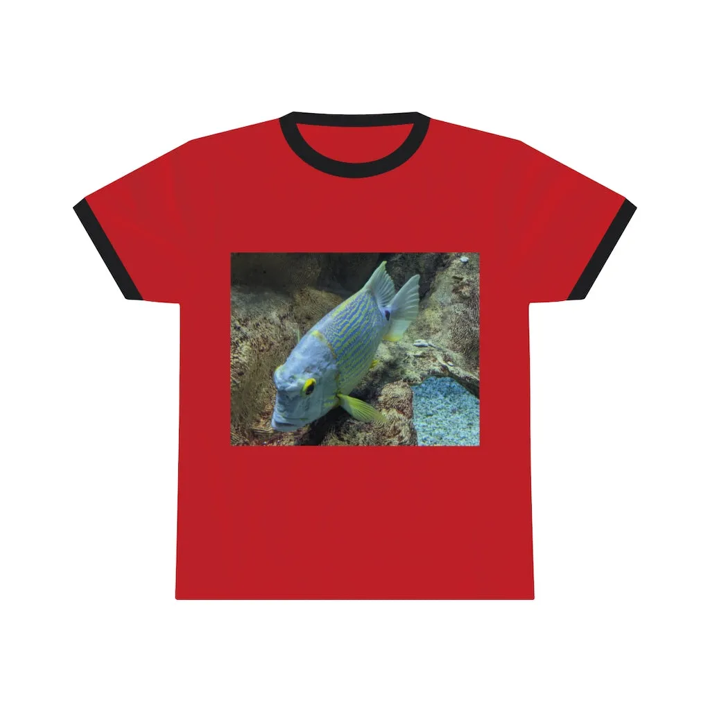 Light Blue Fish Unisex Ringer Tee