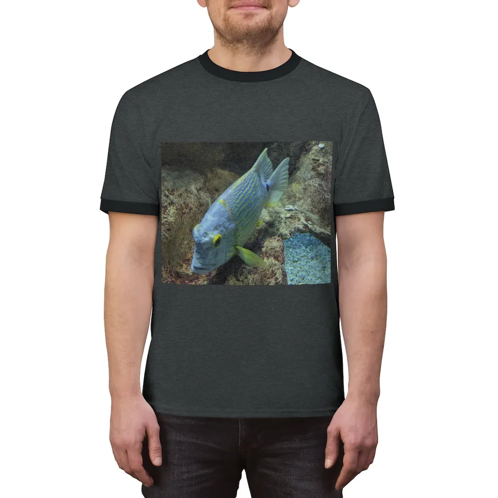 Light Blue Fish Unisex Ringer Tee