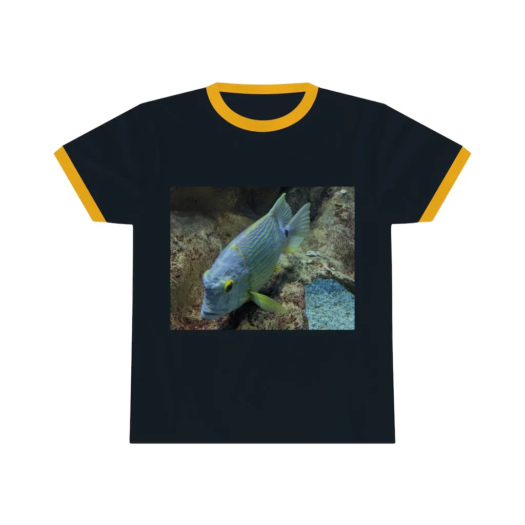 Light Blue Fish Unisex Ringer Tee