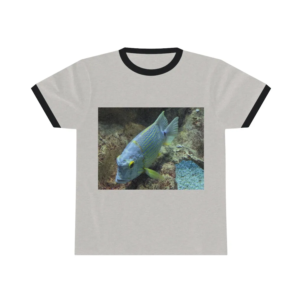 Light Blue Fish Unisex Ringer Tee