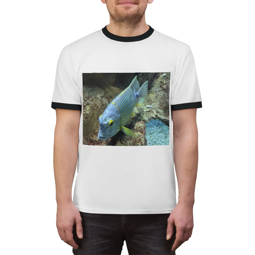 Light Blue Fish Unisex Ringer Tee