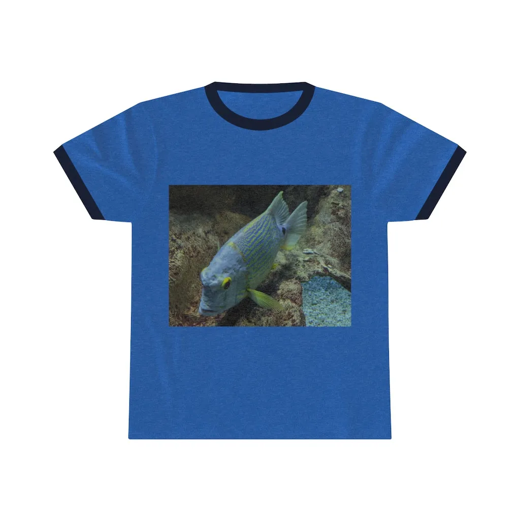 Light Blue Fish Unisex Ringer Tee