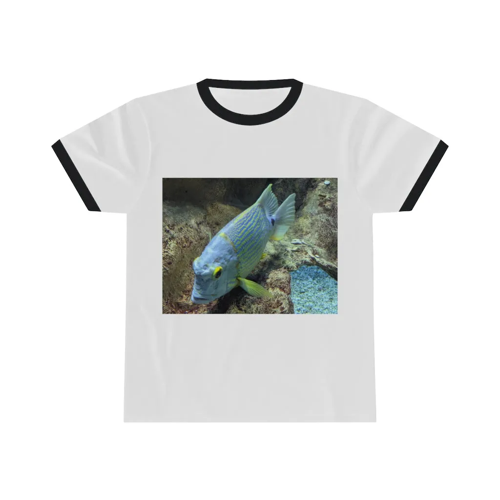 Light Blue Fish Unisex Ringer Tee