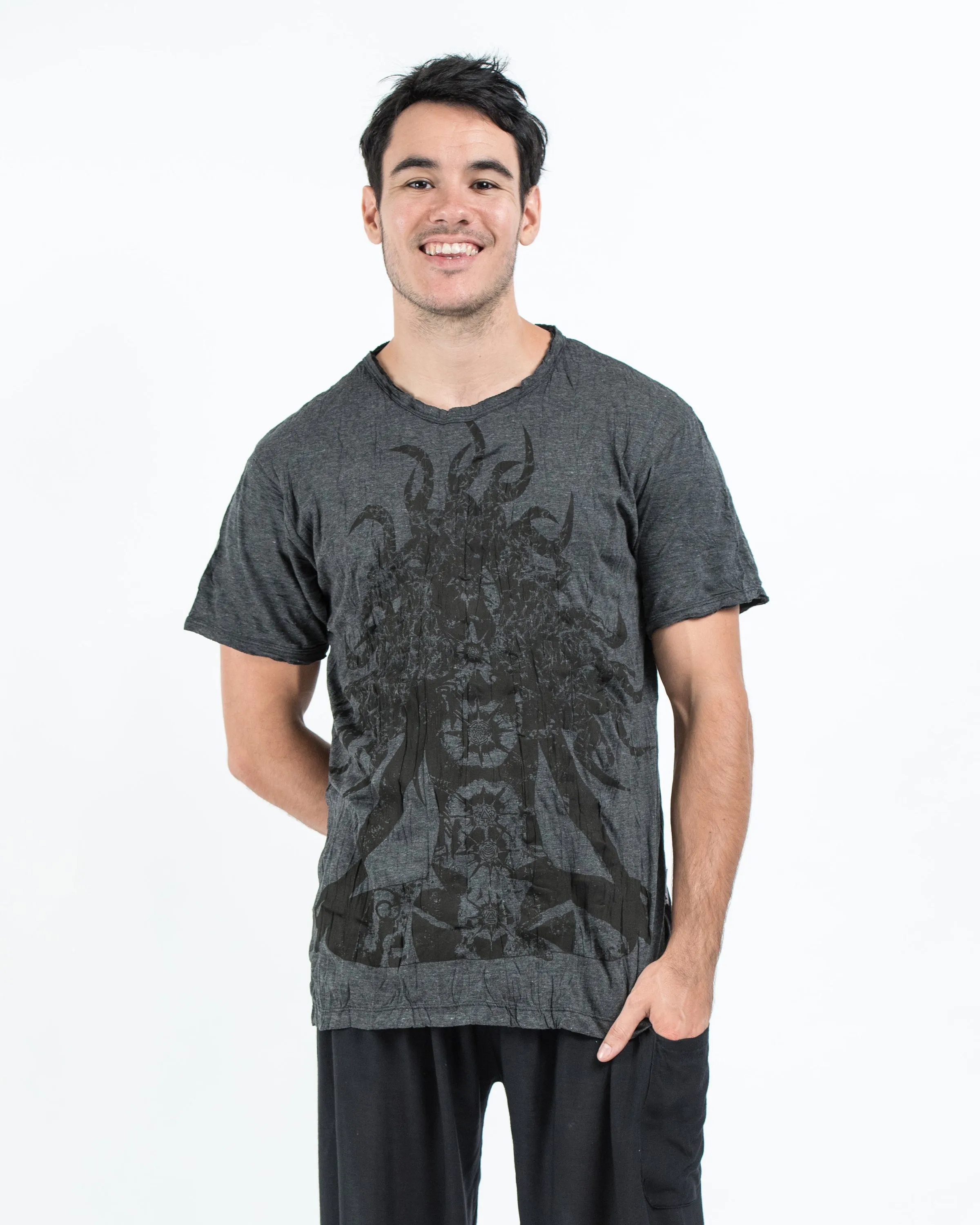 Mens Chakra Meditation T-Shirt in Black