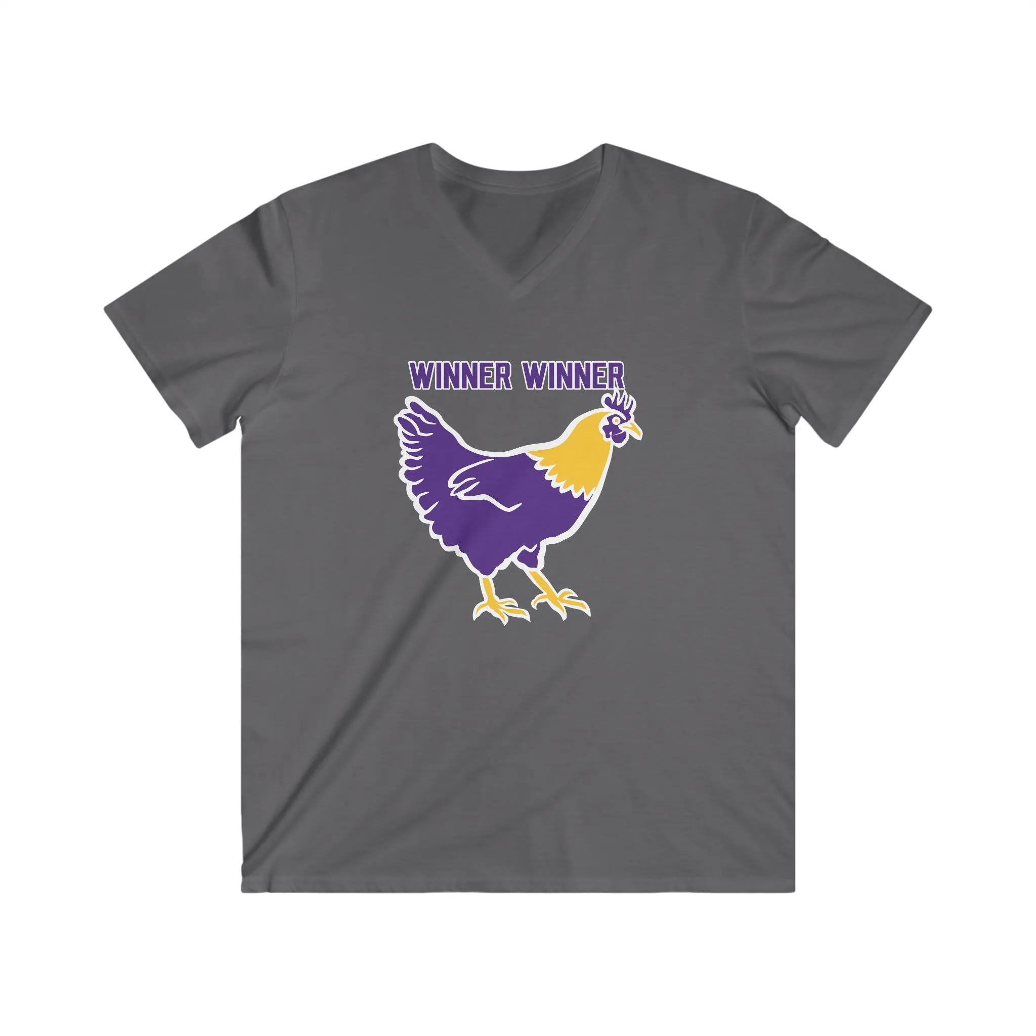 Men's Fitted V-Neck Short Sleeve - Winner Winner Chicken Dinner