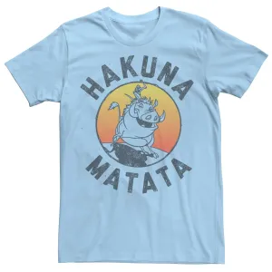 Men's T-shirt The Lion King Timon and Pumbaa Hakuna Matata Lifestyle Disney, light blue