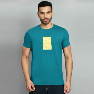 Men's Tint Blue Lycra Smart Fit T-Shirt