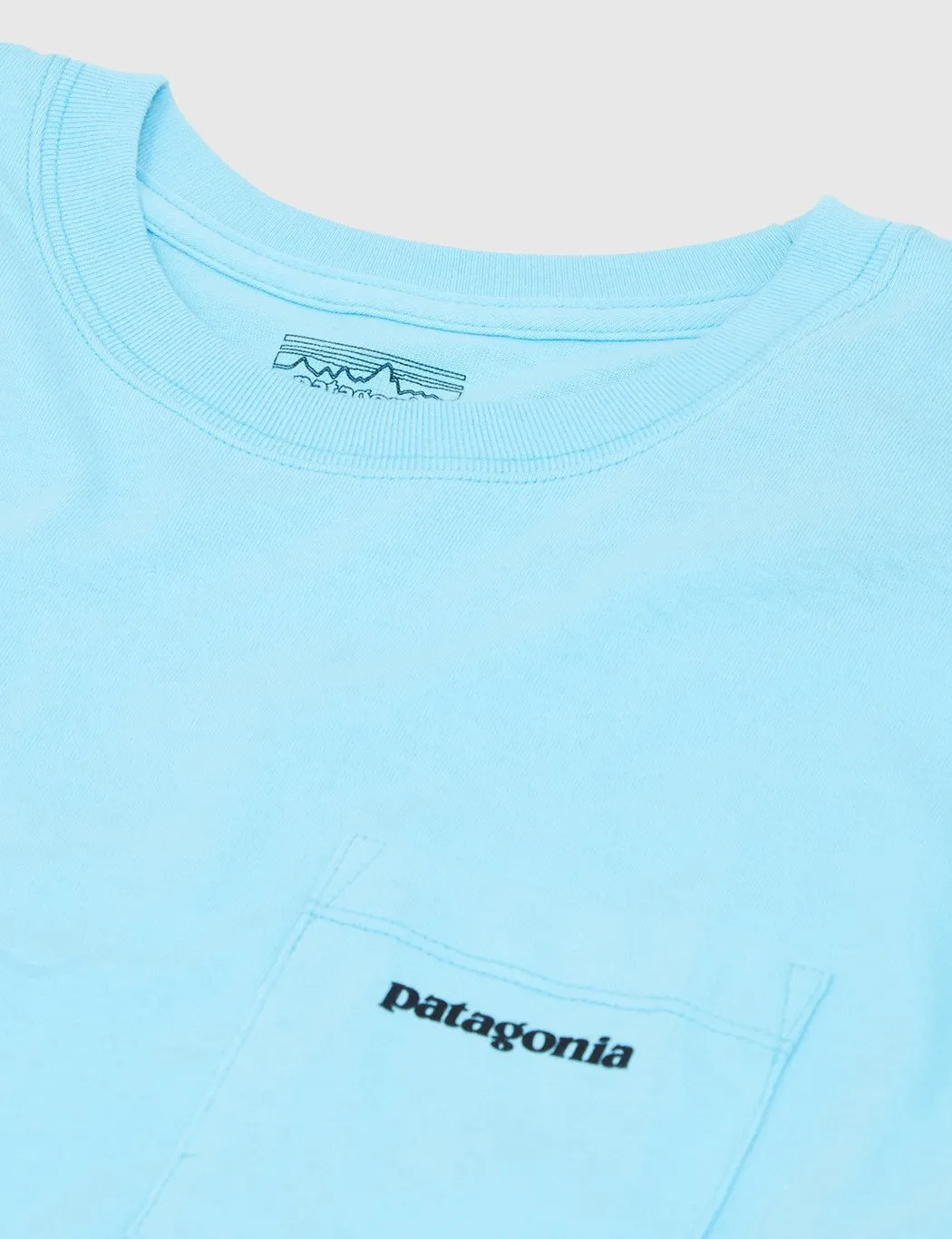 Patagonia P-6 Logo Pocket T-Shirt - Cuban Blue