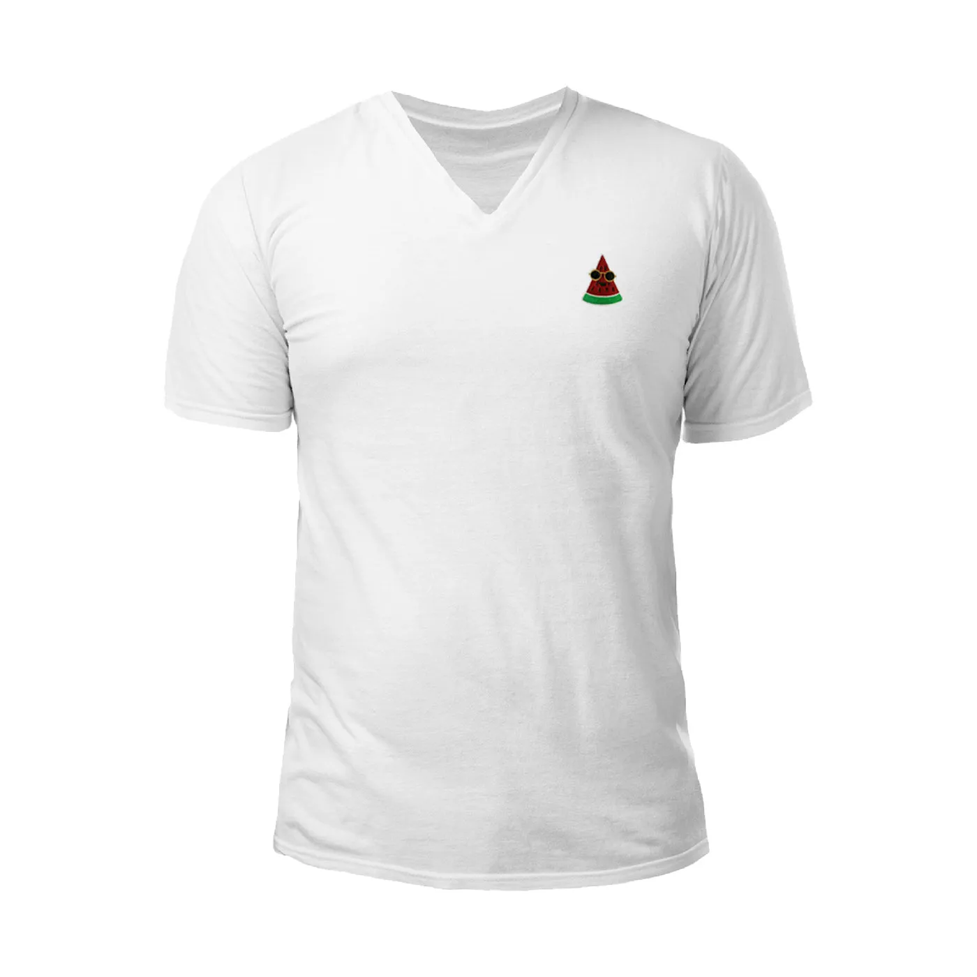 Pologize™ Watermelon Embroidered V-Neck T-Shirt