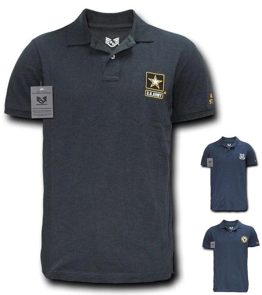 Rapid Choice Polo Lightweight Military Air Force Marine Navy Army T-Shirts Tees