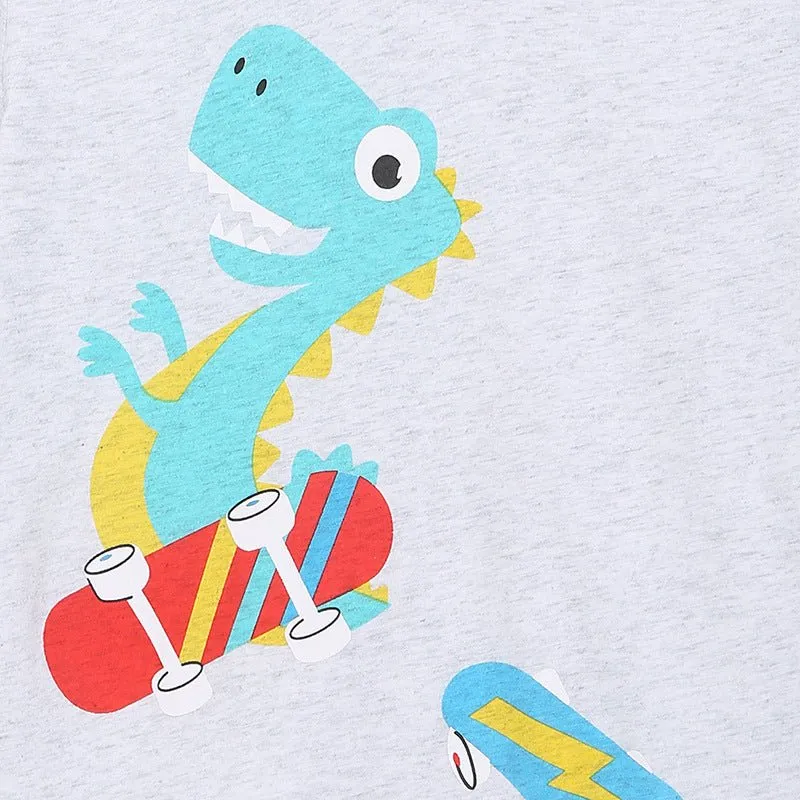 Toddler/Kid's Cartoon Dinosaur Print Design T-shirt for Summer