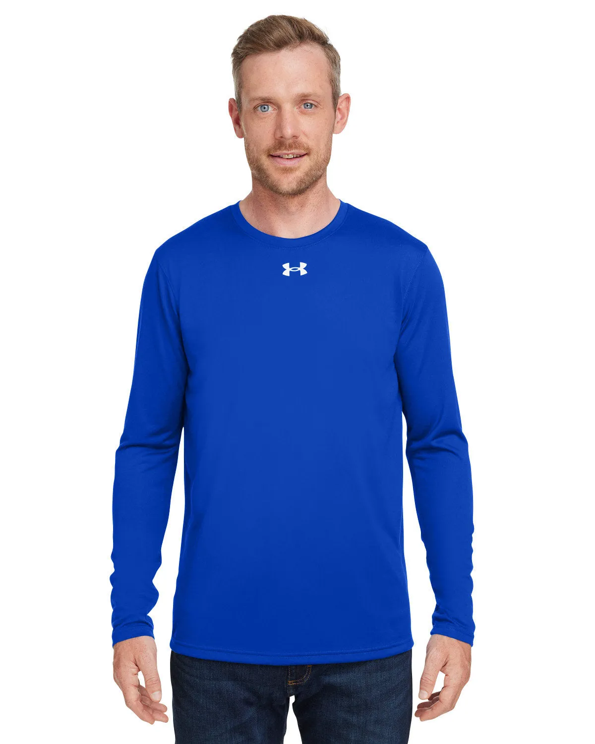 Under Armour Men's Tech Long-Sleeve Custom T-Shirts, Royal