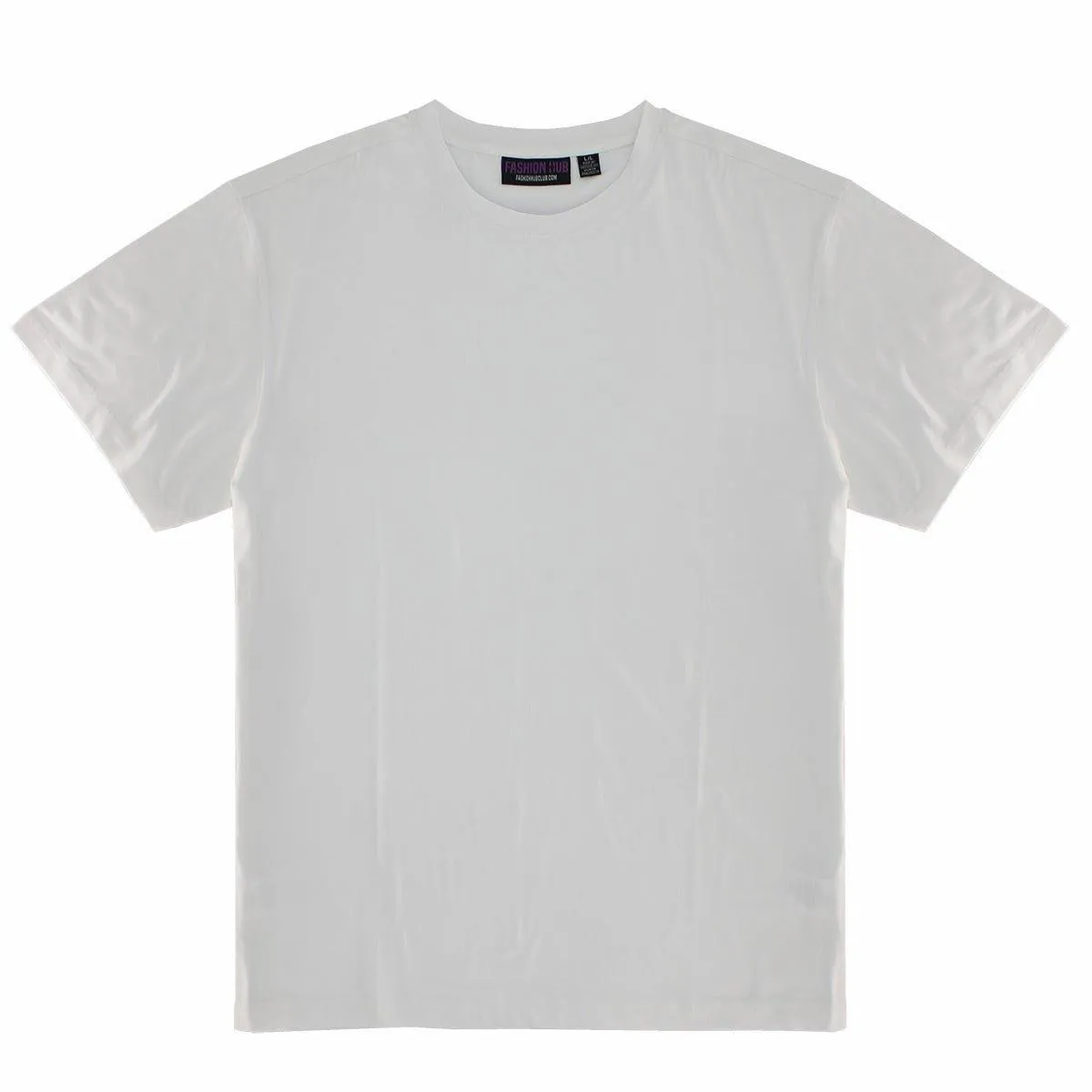 White Better Basics Ultra-Soft Crewneck Short Sleeve T-Shirt by Fashion Hub